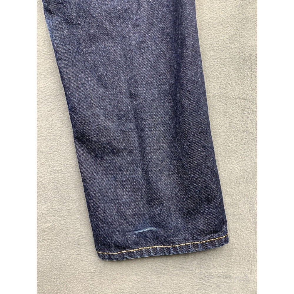 Cult 45 Denim Jeans Men's Size 42 Blue Baseball Theme Stitched Pockets Straight - Picture 14 of 16